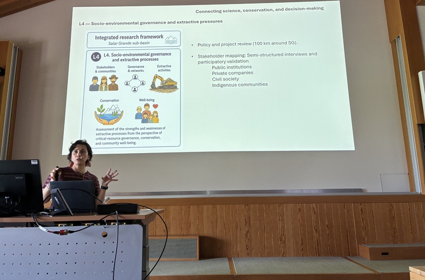 Investigadora presentó en Suiza un enfoque interdisciplinario para estudiar los salares